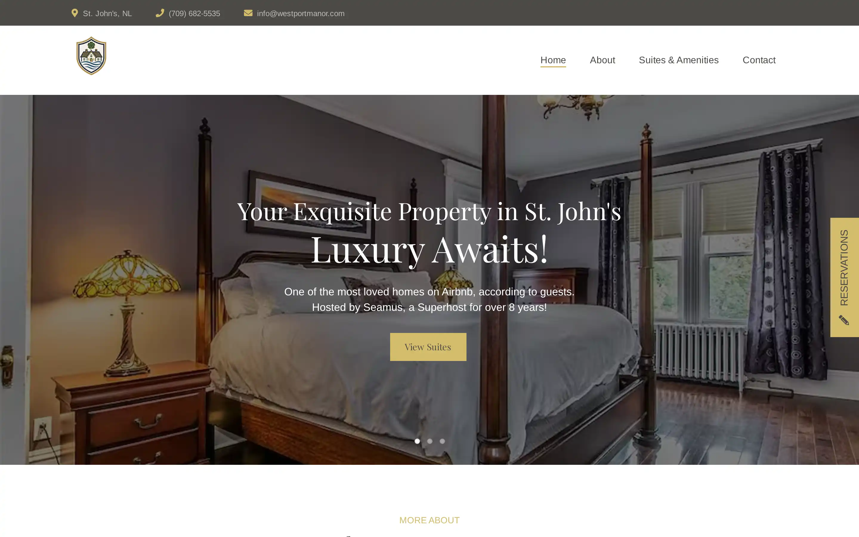 Screenshot of the Westport Manor web interface