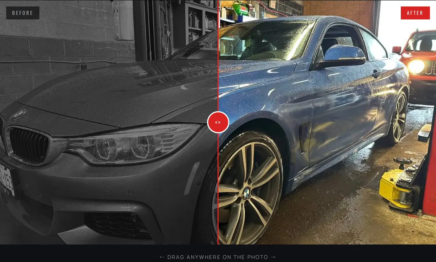 The before/after slider: proof you can drag