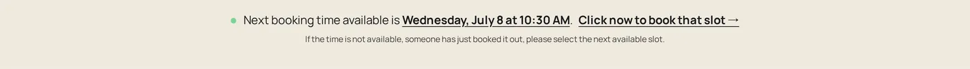 A live time slot beats a generic "Book Now" button